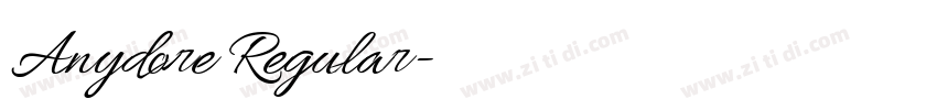 Anydore Regular字体转换